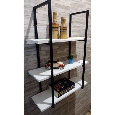 Nicho Branco 3 Prateleiras 80cm