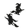 Silhueta Decorativa Bruxa Preto - Cromus - 2 Un - 1