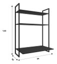 Ver imagem 2 de Mesa Escrivaninha Suspensa com Duas Prateleiras - Tokyo