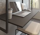 Ver imagem 4 de Mesa Escrivaninha Suspensa com Duas Prateleiras - Tokyo
