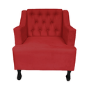 Ver imagem 1 de Poltrona Estofada Para Recepção Consultório Genesis Suede Vermelho LM DECOR