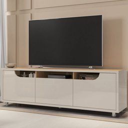 Rack para Tv até 60 Polegadas Jersey 2 Portas 1 Gaveta Off White/noce - Casa D - 1