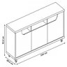 Rack para Tv até 60 Polegadas Jersey 2 Portas 1 Gaveta Off White/noce - Casa D - 3