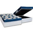 Ver imagem 1 de Cama Box Baú Casal: Colchão Anatômico Ortobom D28 / EP ISO 60 Super Firme + Base CRC Courano