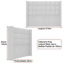 Ver imagem 3 de Cabeceira para Cama Box King 213cm Tratto Bouclé Off White - Sallar Home