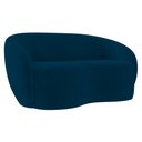 Ver imagem 6 de Sofá 2 Lugares Living Orgânico Sala de Estar 160cm Garbin K04 Veludo Azul Marinho - Mpozenato