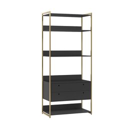 Guarda Roupa Closet Industrial Solteiro 2 Gavetas - Preto - 1 Guarda Roupa Closet Industrial Solteiro 2 Gavetas - Preto - 1