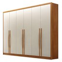 Ver imagem 1 de Guarda Roupa Casal Livorno Plus 6 Portas 6 Gavetas Cinamomo Fendi - Novo Horizonte