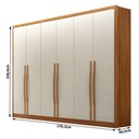 Ver imagem 2 de Guarda Roupa Casal Livorno Plus 6 Portas 6 Gavetas Cinamomo Fendi - Novo Horizonte