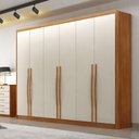 Ver imagem 4 de Guarda Roupa Casal Livorno Plus 6 Portas 6 Gavetas Cinamomo Fendi - Novo Horizonte