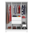 Ver imagem 4 de Guarda Roupa Infantil Ecom 2 e Armário Multiuso Viena Branco Brilho - Demóbile