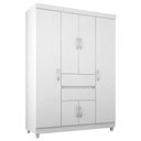 Ver imagem 2 de Guarda Roupa Infantil Ecom 2 e Armário Multiuso Viena Branco Brilho - Demóbile