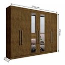 Ver imagem 4 de Guarda-Roupa Casal com Espelho 6 Portas 4 Gavetas Requinte Espresso Móveis