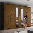 Ver imagem 5 de Guarda-Roupa Casal com Espelho 6 Portas 4 Gavetas Requinte Espresso Móveis