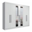 Ver imagem 3 de Guarda-Roupa Casal com Espelho 6 Portas 4 Gavetas Requinte Espresso Móveis