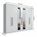 Ver imagem 4 de Guarda-Roupa Casal com Espelho 6 Portas 4 Gavetas Requinte Espresso Móveis