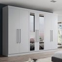 Ver imagem 1 de Guarda-Roupa Casal com Espelho 6 Portas 4 Gavetas Requinte Espresso Móveis