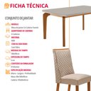 Ver imagem 2 de Mesa de Jantar Liz 180cm Tampo MDF Vidro Canto Copo com 6 Cadeiras Yasmin