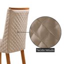 Ver imagem 5 de Mesa de Jantar Liz 180cm Tampo MDF Vidro Canto Copo com 6 Cadeiras Yasmin