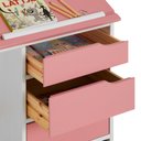Ver imagem 7 de Escrivaninha Madeira 4 Gavetas Desenho Emma Branco Rosa Idimex