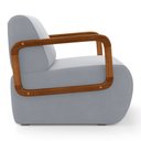 Ver imagem 7 de Kit 02 Poltronas Decorativas Orgânica Living Kavya Veludo Cinza Claro - Abmaza