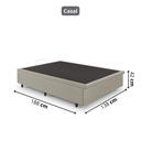 Ver imagem 2 de Cama Box Casal com Baú 138x188x42 com Pistão a Gás Courino Linho