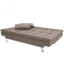 Ver imagem 6 de Sofá-cama com Chaise 188cm Linoforte Rayssa Suede Veludo Espuma D-33