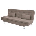 Ver imagem 1 de Sofá-cama com Chaise 188cm Linoforte Rayssa Suede Veludo Espuma D-33