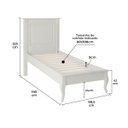 Ver imagem 5 de Cama Solteiro Madeira Pés Luiz Xv 60836 Hannover Linz Móveis - Off White