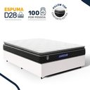 Ver imagem 2 de Cama Box com Colchão Gazin de Espuma D28 Pillow Top Ortoblack Casal 138cm