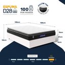 Ver imagem 3 de Cama Box com Colchão Gazin de Espuma D28 Pillow Top Ortoblack Casal 138cm