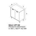 Ver imagem 3 de Balcão Cozinha 2 Portas 80cm com Tampo Itafriz Itatiaia