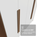 Ver imagem 7 de Guarda-Roupa Solteiro 4 Portas Batentes Rustic/Branco/Rustic Venus Madesa