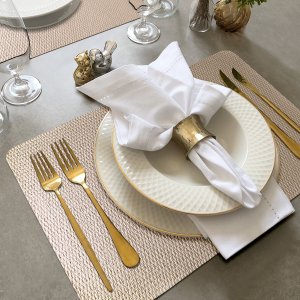 10 Jogo Americano Mesa Posta Luxo Impermeável Pvc Plh Nud