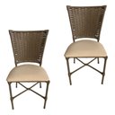 Ver imagem 1 de 2 Cadeira Vivara Mesa Jantar Estofada Cozinha Fibra Sintética Areia