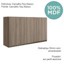 Ver imagem 4 de Armario Aereo 3 Portas Mdf 120 Cm Kali 12197 Carvalho Toq Carvalho Toq Nicioli