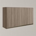 Ver imagem 2 de Armario Aereo 3 Portas Mdf 120 Cm Kali 12197 Carvalho Toq Carvalho Toq Nicioli