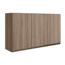 Ver imagem 1 de Armario Aereo 3 Portas Mdf 120 Cm Kali 12197 Carvalho Toq Carvalho Toq Nicioli