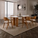 Ver imagem 5 de Sala de Jantar Moderna 6 Cadeiras Bella- Imperial Móveis