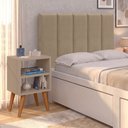 Ver imagem 1 de Cabeceira Solteiro Modular 5 Módulos com Mesa de Cabeceira Melissa Moderna