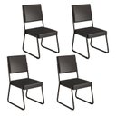 Ver imagem 1 de Kit 4 Cadeiras para Sala de Jantar Napoli Preto/Fosco