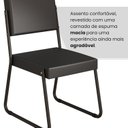 Ver imagem 5 de Kit 4 Cadeiras para Sala de Jantar Napoli Preto/Fosco
