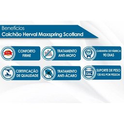 Colchão Casal Herval para Hotelaria Maxspring Scotland Pillow Top (138x188x33) -  - 2