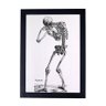 Quadro 33x24cm Desenho Esqueleto Anatomia P8220 - 1