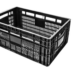 Caixa Plástica Hortifruti Multiuso Empilhável A-23 Preta - 2