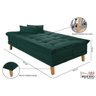 Sofá Cama Berlim Plus 3 Lugares em Veludo  - 4