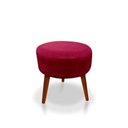 Ver imagem 4 de Kit C-01 Poltrona Opala + 01 Puff Redondo Danny Suede Vermelho