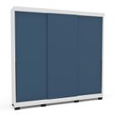 Ver imagem 2 de Roupeiro Madri 3 Portas de Correr 4 Gavetas 217x213cm Azul/Branco 250704