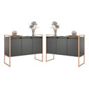 Ver imagem 1 de Buffet Amora 3 Portas 2 Unidades Industrial Preto