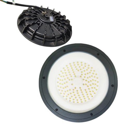Luminária Ufo Highbay LED 150W Empresa Galpao Fabrica Industrias Segurança Quintal Luz